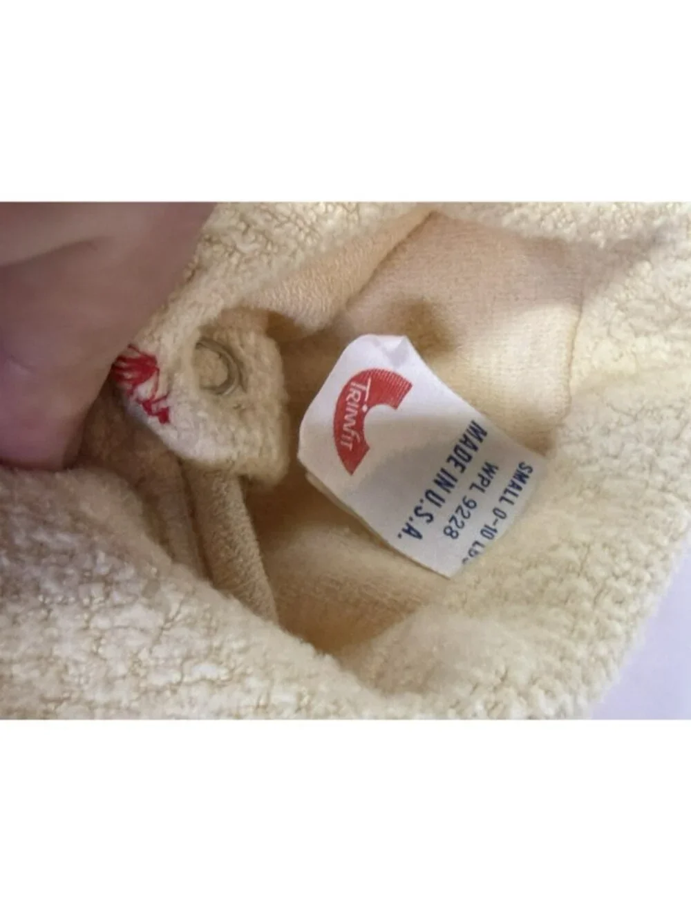 Vintage 1950s Trimfit Terry Cloth Sleeper Baby PJ 0-3M Yellow Embroidered Rabbit
